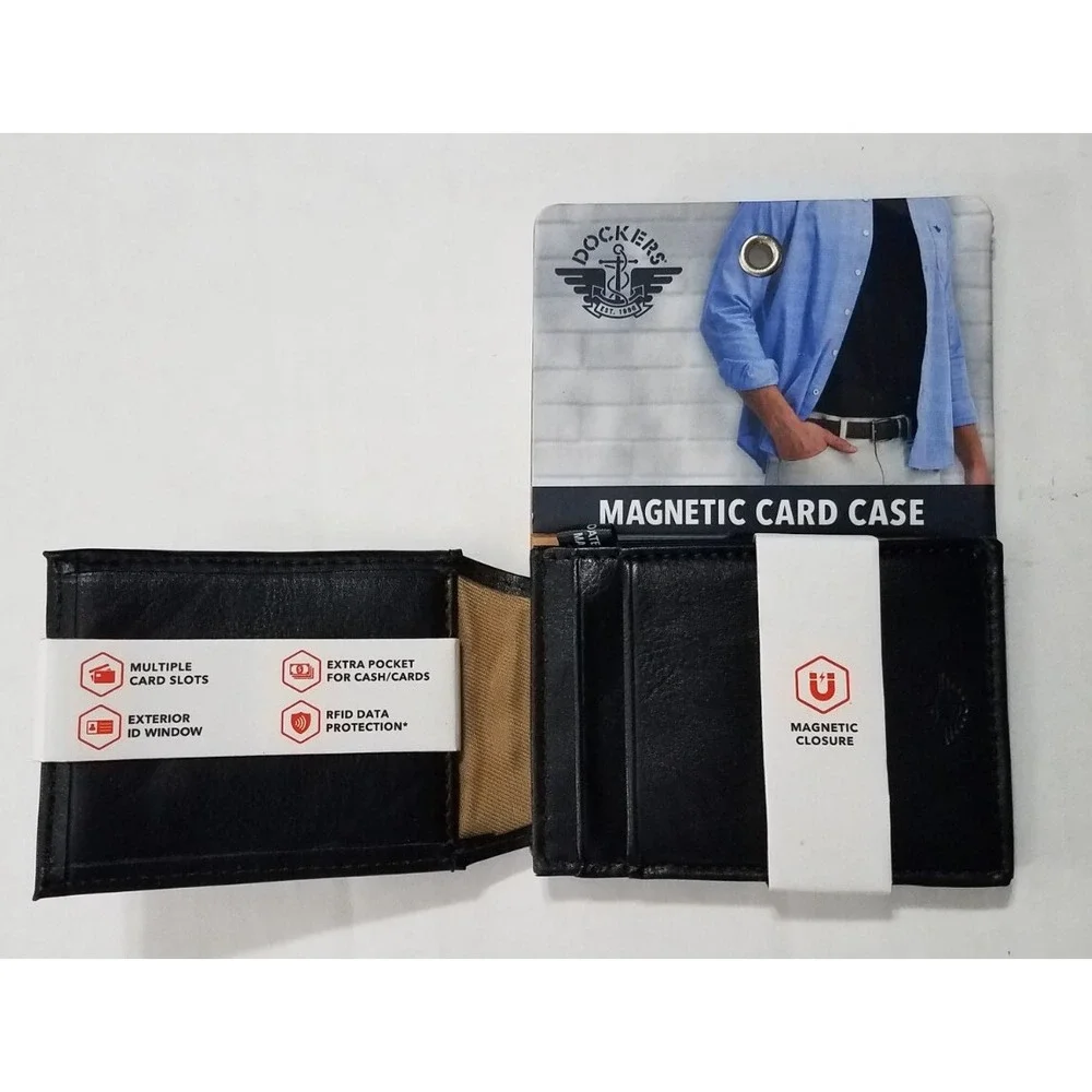 Dockers black leather
